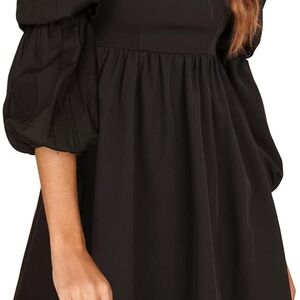 Chic Black Long Sleeve Women's Dress